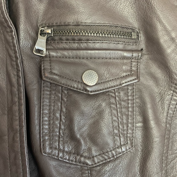 Brown Faux leather jacket XL Ci Sono by Cavalini - Picture 12 of 14